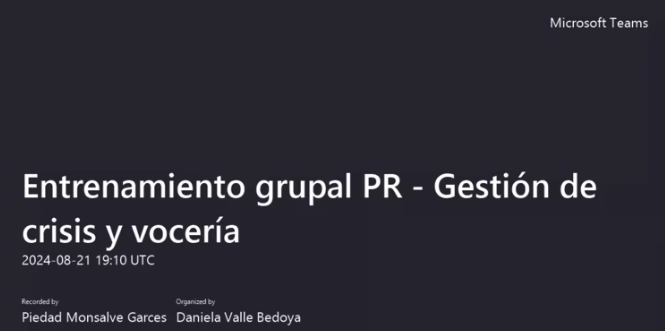 Entrenamiento grupal PR